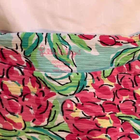 Lilly Pulitzer Coverup, Size Medium, Colors Red, Yellow and Green - Picture 2 of 6